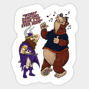 Minnesota Vikings Fans - Kings of the North vs Dancing Cubbies Sticker